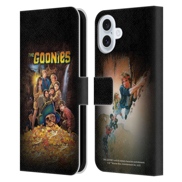 The Goonies Graphics Poster Leather Book Wallet Case Cover For Apple iPhone 16 Plus