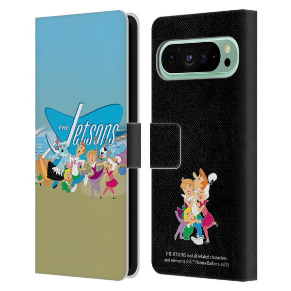 The Jetsons Graphics Group Leather Book Wallet Case Cover For Google Pixel 9 Pro XL