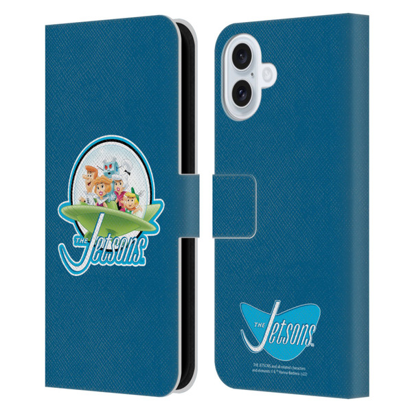 The Jetsons Graphics Logo Leather Book Wallet Case Cover For Apple iPhone 16 Plus