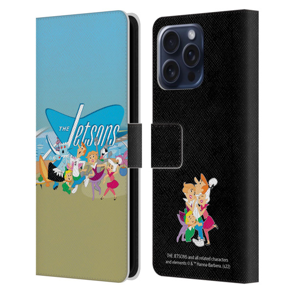 The Jetsons Graphics Group Leather Book Wallet Case Cover For Apple iPhone 16 Pro Max