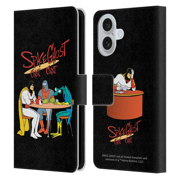 Space Ghost Coast to Coast Graphics Group Leather Book Wallet Case Cover For Apple iPhone 16
