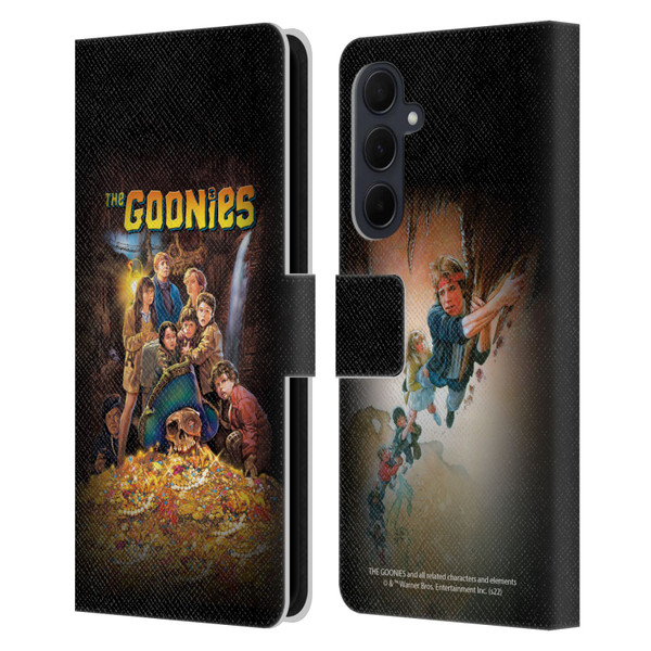 The Goonies Graphics Poster Leather Book Wallet Case Cover For Samsung Galaxy A35 5G