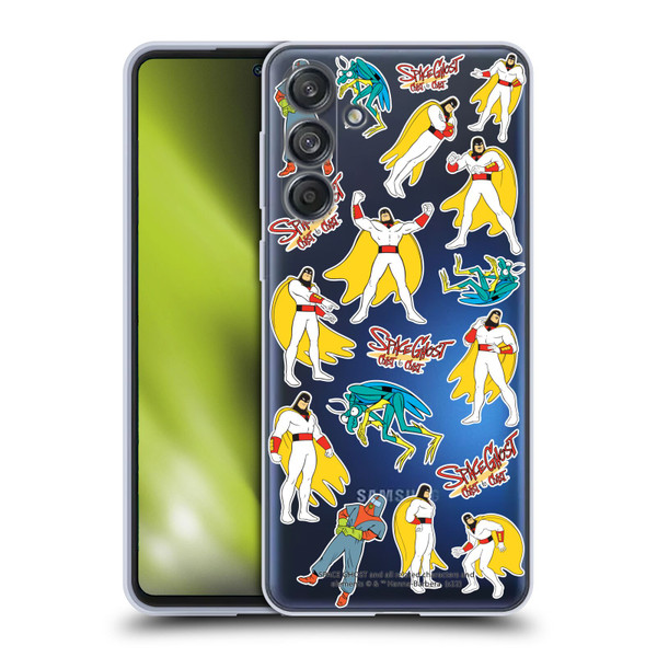 Space Ghost Coast to Coast Graphics Icons Soft Gel Case for Samsung Galaxy M55 5G