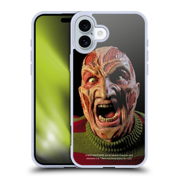 A Nightmare On Elm Street: New Nightmare Graphics Freddy Soft Gel Case for Apple iPhone 16 Plus