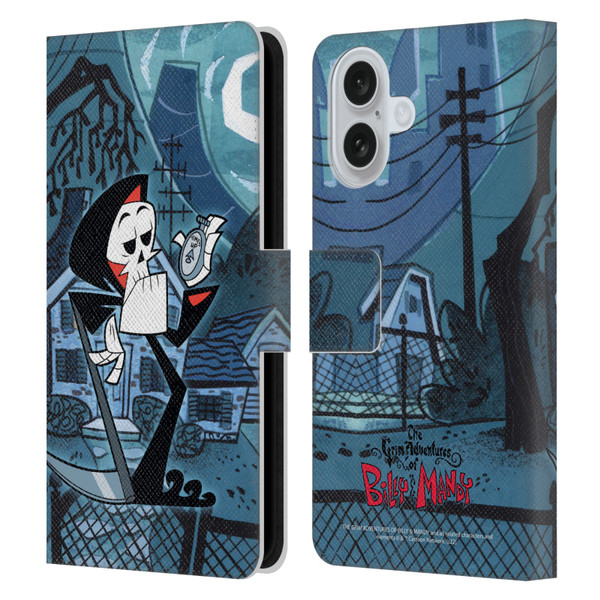 The Grim Adventures of Billy & Mandy Graphics Grim Leather Book Wallet Case Cover For Apple iPhone 16