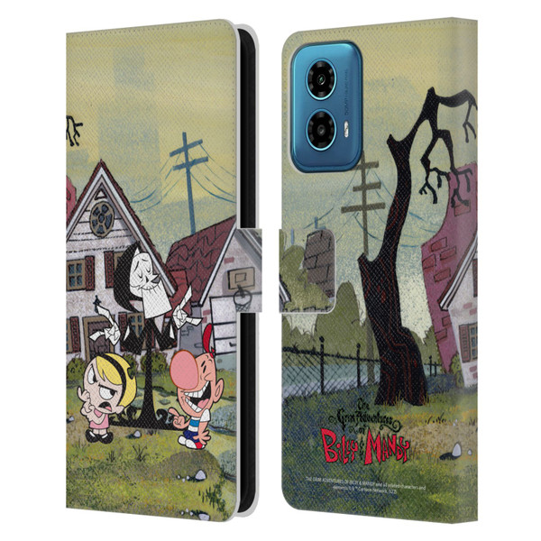 The Grim Adventures of Billy & Mandy Graphics Poster Leather Book Wallet Case Cover For Motorola Moto G34 5G