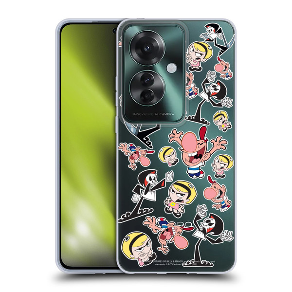The Grim Adventures of Billy & Mandy Graphics Icons Soft Gel Case for OPPO Reno11 F 5G / F25 Pro 5G