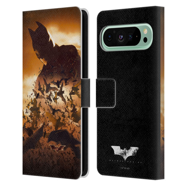 Batman Begins Graphics Poster Leather Book Wallet Case Cover For Google Pixel 9 Pro XL