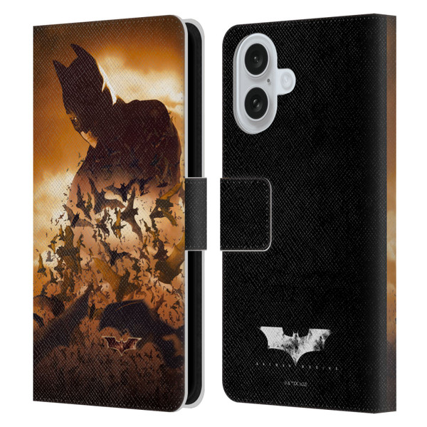 Batman Begins Graphics Poster Leather Book Wallet Case Cover For Apple iPhone 16