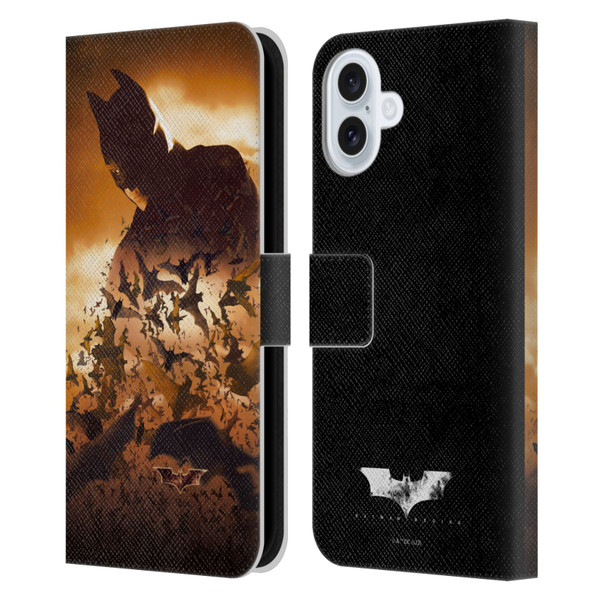 Batman Begins Graphics Poster Leather Book Wallet Case Cover For Apple iPhone 16 Plus