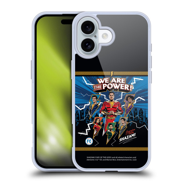 Shazam!: Fury Of The Gods Graphics Character Art Soft Gel Case for Apple iPhone 16