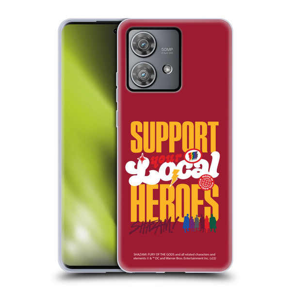 Shazam!: Fury Of The Gods Graphics Typography Soft Gel Case for Motorola Edge 40 Neo 5G