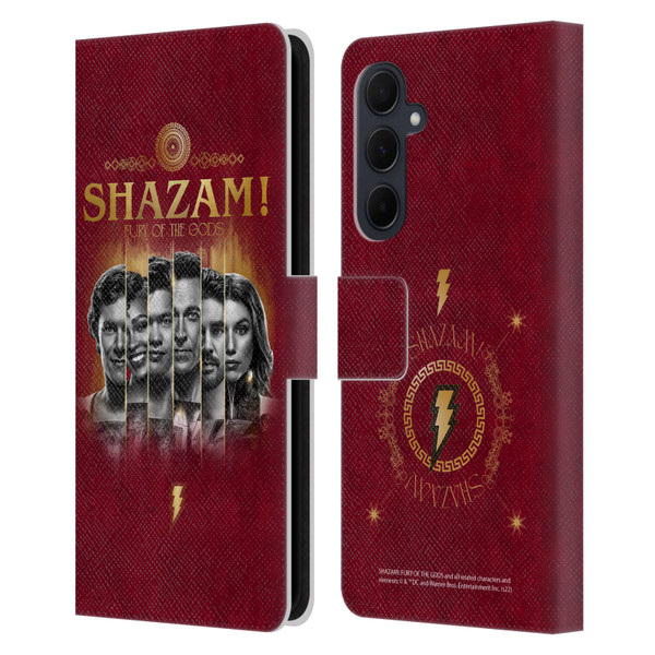 Shazam!: Fury Of The Gods Graphics Poster Leather Book Wallet Case Cover For Samsung Galaxy A35 5G