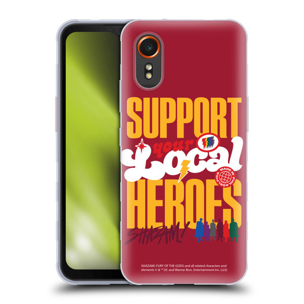Shazam!: Fury Of The Gods Graphics Typography Soft Gel Case for Samsung Galaxy Xcover7 5G