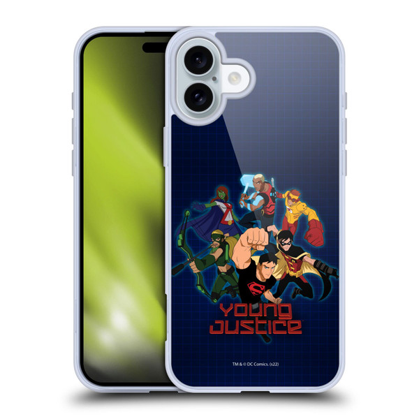 Young Justice Graphics Group Soft Gel Case for Apple iPhone 16 Plus