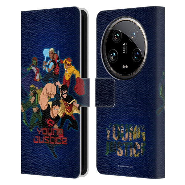 Young Justice Graphics Group Leather Book Wallet Case Cover For Xiaomi 14 Ultra