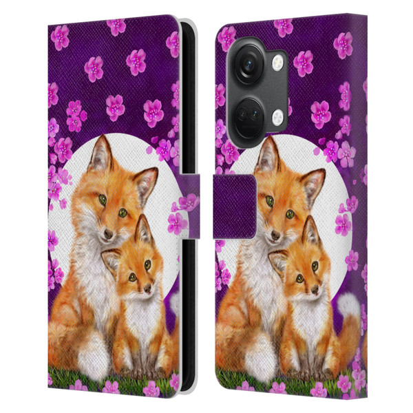 Kayomi Harai Animals And Fantasy Mother & Baby Fox Leather Book Wallet Case Cover For OnePlus Nord 3 5G