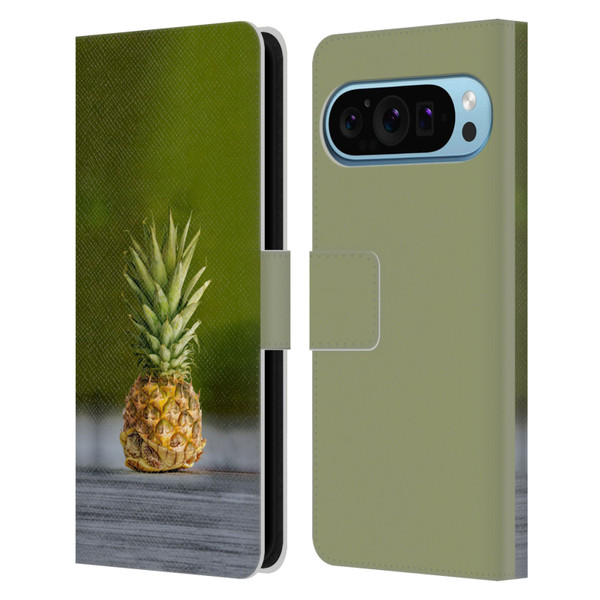 Pixelmated Animals Surreal Pets Pineapple Turtle Leather Book Wallet Case Cover For Google Pixel 9 / Pixel 9 Pro