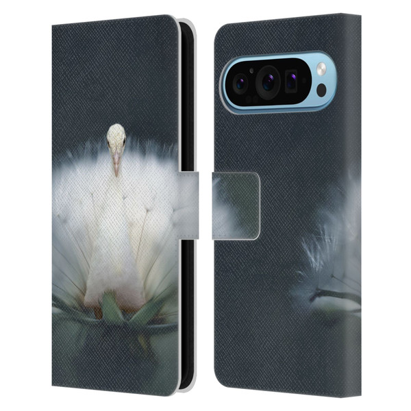 Pixelmated Animals Surreal Pets Peacock Wish Leather Book Wallet Case Cover For Google Pixel 9 / Pixel 9 Pro