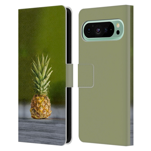Pixelmated Animals Surreal Pets Pineapple Turtle Leather Book Wallet Case Cover For Google Pixel 9 Pro XL