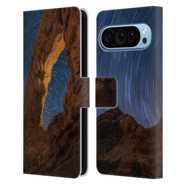 Royce Bair Nightscapes Star Trails Leather Book Wallet Case Cover For Google Pixel 9 / Pixel 9 Pro