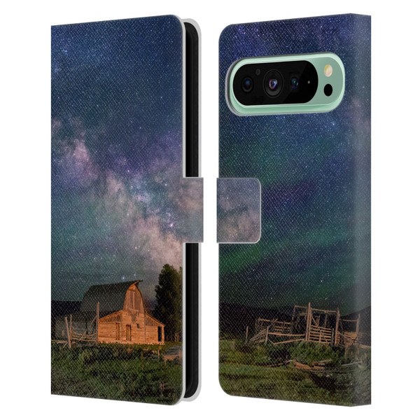 Royce Bair Nightscapes Grand Teton Barn Leather Book Wallet Case Cover For Google Pixel 9 Pro XL