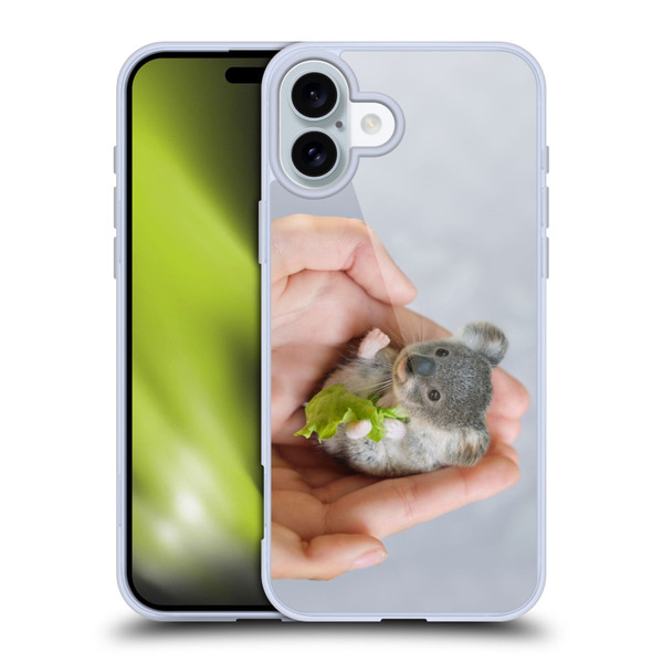 Pixelmated Animals Surreal Pets Baby Koala Soft Gel Case for Apple iPhone 16 Plus