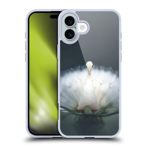 Pixelmated Animals Surreal Pets Peacock Wish Soft Gel Case for Apple iPhone 16 Plus