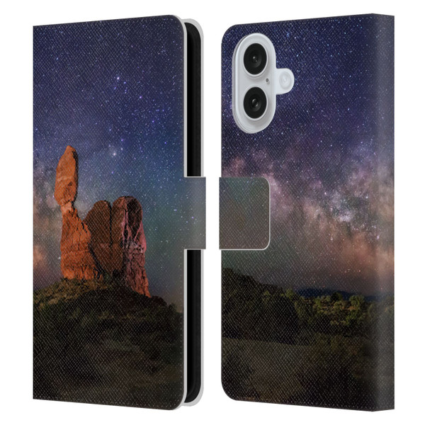Royce Bair Nightscapes Balanced Rock Leather Book Wallet Case Cover For Apple iPhone 16