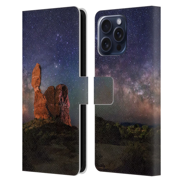 Royce Bair Nightscapes Balanced Rock Leather Book Wallet Case Cover For Apple iPhone 16 Pro Max