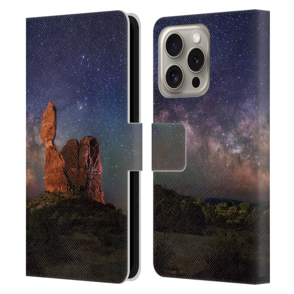 Royce Bair Nightscapes Balanced Rock Leather Book Wallet Case Cover For Apple iPhone 16 Pro
