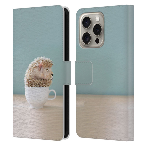 Pixelmated Animals Surreal Pets Lionhog Leather Book Wallet Case Cover For Apple iPhone 16 Pro
