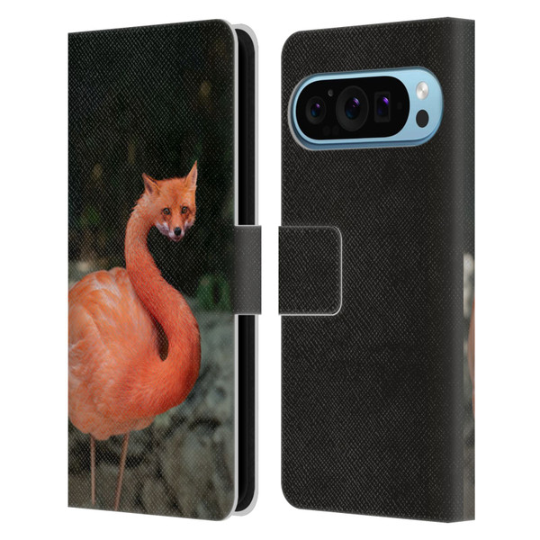 Pixelmated Animals Surreal Wildlife Foxmingo Leather Book Wallet Case Cover For Google Pixel 9 / Pixel 9 Pro