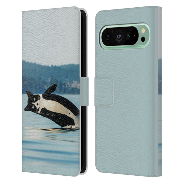 Pixelmated Animals Surreal Wildlife Orcat Leather Book Wallet Case Cover For Google Pixel 9 Pro XL