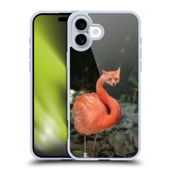 Pixelmated Animals Surreal Wildlife Foxmingo Soft Gel Case for Apple iPhone 16 Plus