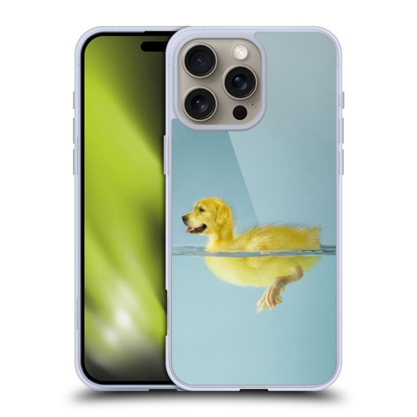 Pixelmated Animals Surreal Wildlife Dog Duck Soft Gel Case for Apple iPhone 16 Pro Max