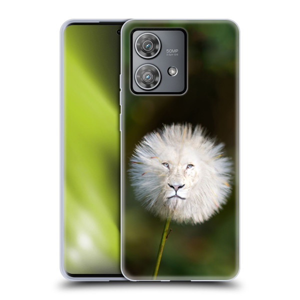 Pixelmated Animals Surreal Wildlife Dandelion Soft Gel Case for Motorola Edge 40 Neo 5G