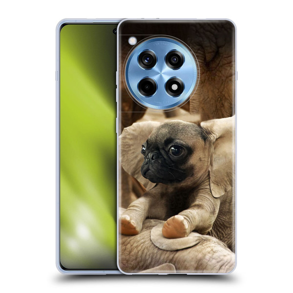 Pixelmated Animals Surreal Wildlife Pugephant Soft Gel Case for OPPO OnePlus Ace 3 5G