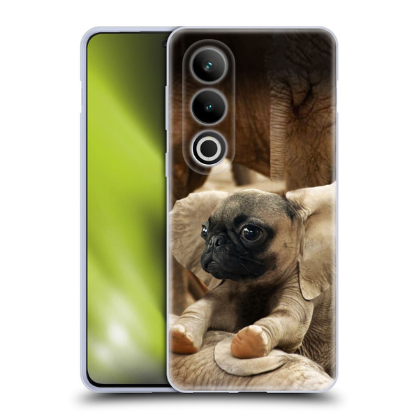 Pixelmated Animals Surreal Wildlife Pugephant Soft Gel Case for OPPO OnePlus Ace 3V 5G