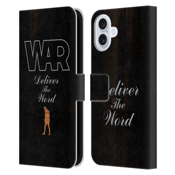 War Graphics Deliver The World Leather Book Wallet Case Cover For Apple iPhone 16 Plus