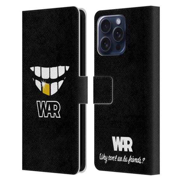 War Graphics Why Can't We Be Friends? Leather Book Wallet Case Cover For Apple iPhone 16 Pro Max