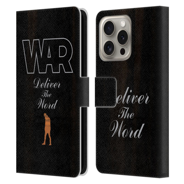War Graphics Deliver The World Leather Book Wallet Case Cover For Apple iPhone 16 Pro