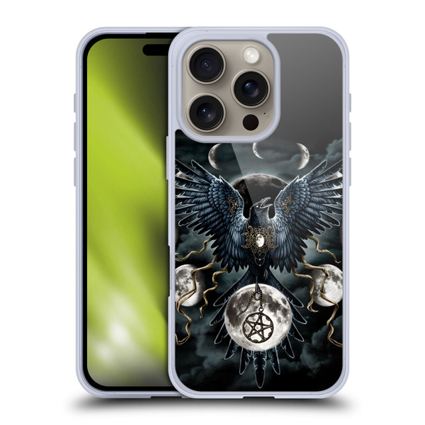 Sarah Richter Animals Gothic Black Raven Soft Gel Case for Apple iPhone 16 Pro