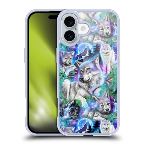 Sheena Pike Animals Daydream Galaxy Wolves Soft Gel Case for Apple iPhone 16