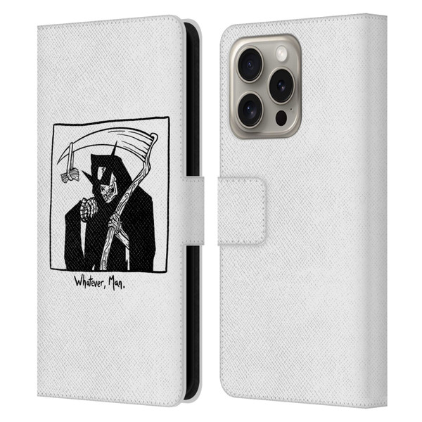 Matt Bailey Art Whatever Man Leather Book Wallet Case Cover For Apple iPhone 16 Pro