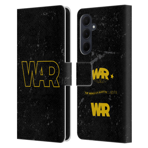 War Graphics Logo Leather Book Wallet Case Cover For Samsung Galaxy A35 5G