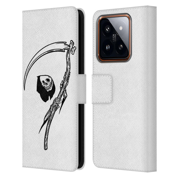 Matt Bailey Art Negative Reaper Leather Book Wallet Case Cover For Xiaomi 14