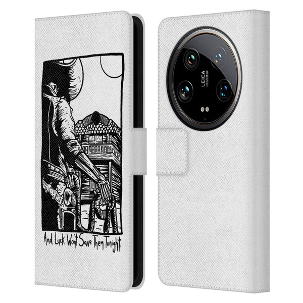 Matt Bailey Art Luck Won't Save Them Leather Book Wallet Case Cover For Xiaomi 14 Ultra
