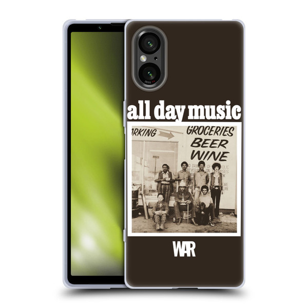 War Graphics All Day Music Album Soft Gel Case for Sony Xperia 5 V 5G