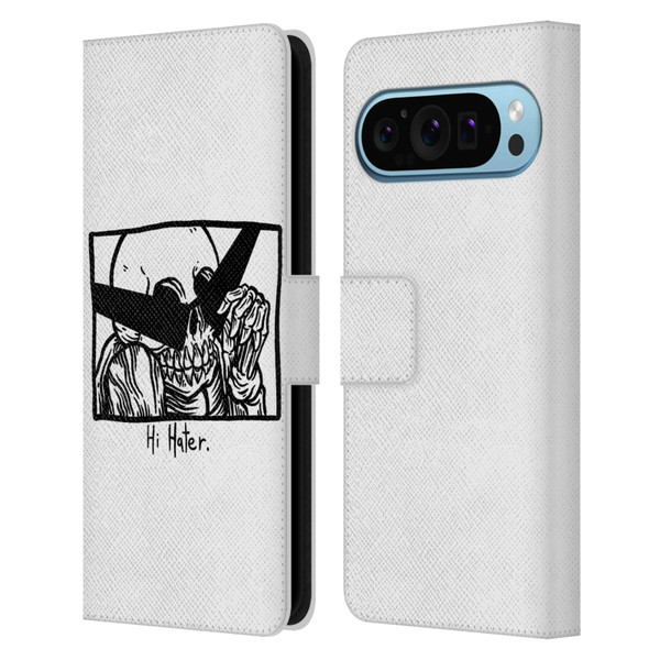 Matt Bailey Skull Hi Hater Leather Book Wallet Case Cover For Google Pixel 9 / Pixel 9 Pro
